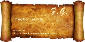 Frecko Gerda névjegykártya